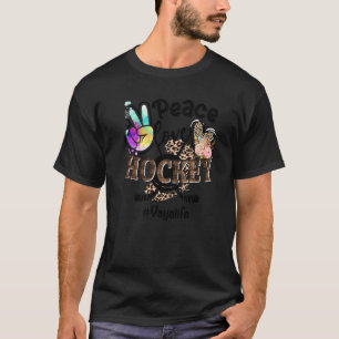 Peace Liebe Hockey Yaya Life Mama Oma Leopard T-Shirt