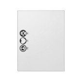 Peace Liebe Hogs Notepad Notizblock (Rotiert)