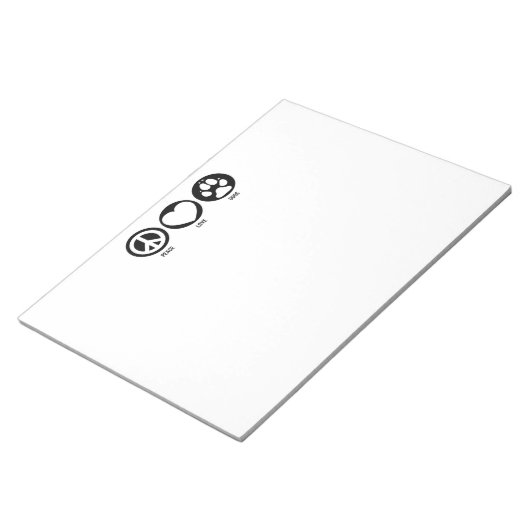 Peace Liebe Hogs Notepad Notizblock (angewinkelt)