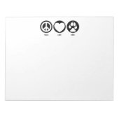 Peace Liebe Hogs Notepad Notizblock (Vorderseite)