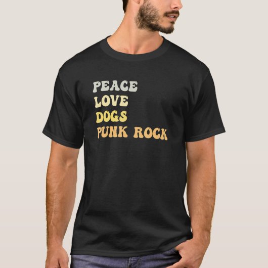 Peace Liebe Hogs Punk Rock Retro T-Shirt (Vorderseite)