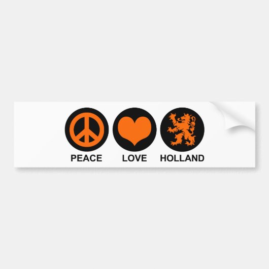 Peace Liebe Holland Autoaufkleber (Vorne)