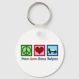 Peace Liebe Honey Badgers Schlüsselanhänger