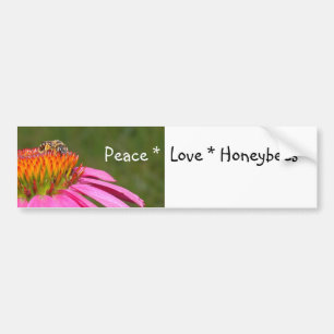 Peace Liebe Honeybees Autoaufkleber