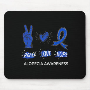 Peace Liebe Hope Alopecia Areata Ribbon S Mousepad