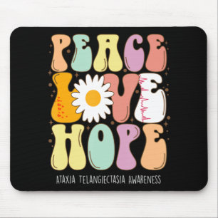 Peace Liebe Hope Ataxia Telangiectasia Awareness G Mousepad