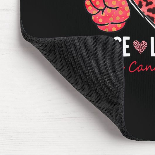 Peace Liebe Hope Blood Cancer Awareness Red Ribbon Mousepad (Ecke)