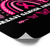 Peace Liebe Hope Breast Cancer Rainbow Emotional P Poster (Ecke)