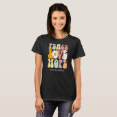 Peace Liebe Hope Ewings Sarcoma Bewusstsein T-Shirt (Vorne ganz)