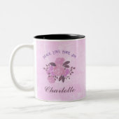 Peace Liebe Hope Freude hinzufügen Ihren Namen Pin Zweifarbige Tasse (Links)