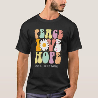 Peace Liebe Hope Giant Cell Arteritis GCA Bewussts T-Shirt