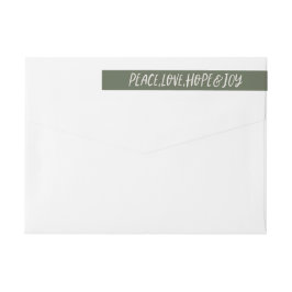 Peace Liebe Hope Joy Green Ferien Rücksendeadresse