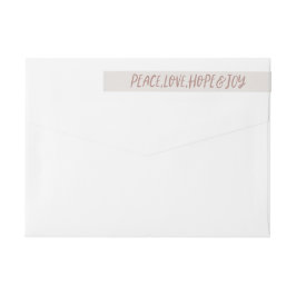 Peace Liebe Hope Joy Pink Ferien Rücksendeadresse