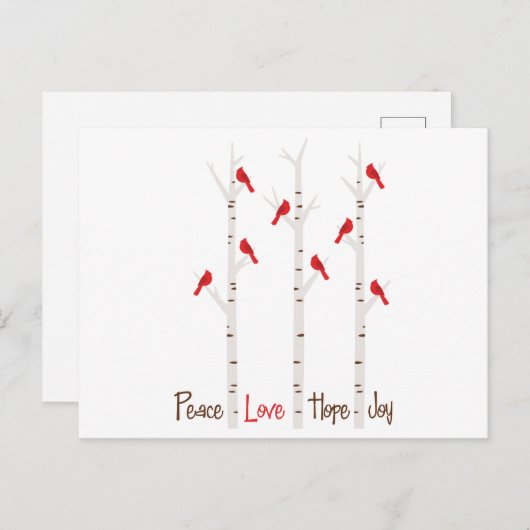 Peace Liebe Hope Joy Postkarte (Vorne/Hinten)
