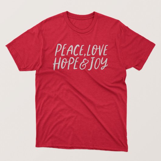 Peace Liebe hope joy simple holiday T - Shirt