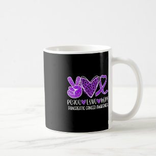 Peace Liebe Hope Leopard Lila Pankreaskrebs A Kaffeetasse