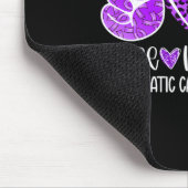 Peace Liebe Hope Leopard Lila Pankreaskrebs A Mousepad (Ecke)