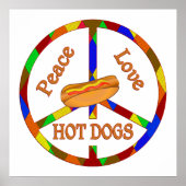 Peace Liebe Hot Dogs Poster (Vorne)
