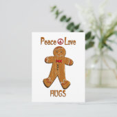 Peace Liebe Hugs Postkarte (Stehend Vorderseite)