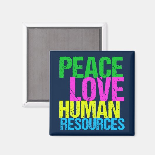 Peace Liebe Human Resources Niedlich Blue HR Depar Magnet (Vorderseite/Rückseite)