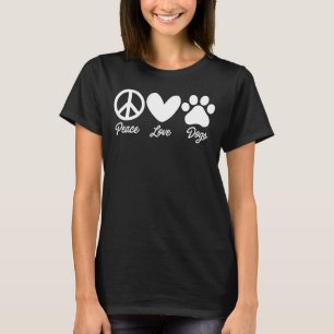 Peace Liebe Hunde Grafische Hundebesitzer Hundehun T-Shirt
