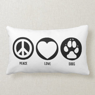 Peace Liebe Hunde Lendenkissen