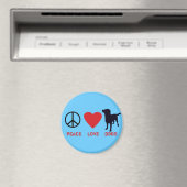 Peace Liebe Hunde Magnet (In Situ (Geschirrspüler))