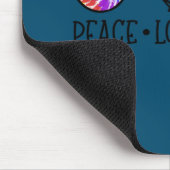 Peace Liebe Hunde Paws Gefärbte Krawatte Rainbow A Mousepad (Ecke)