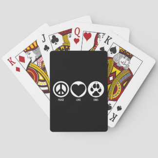 Peace Liebe Hunde Spielkarten