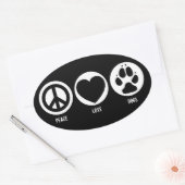 Peace Liebe Hunde Sticker (Umschlag)