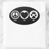 Peace Liebe Hunde Sticker (Tasche)