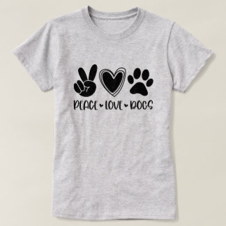 Peace Liebe Hunde T-Shirt