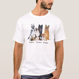 Peace Liebe Hunde T-Shirt