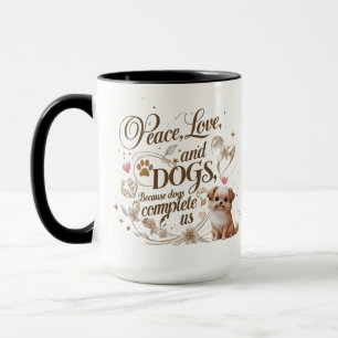 Peace Liebe Hunde Tasse