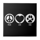 Peace Liebe Hunde Tile Fliese (Vorderseite)