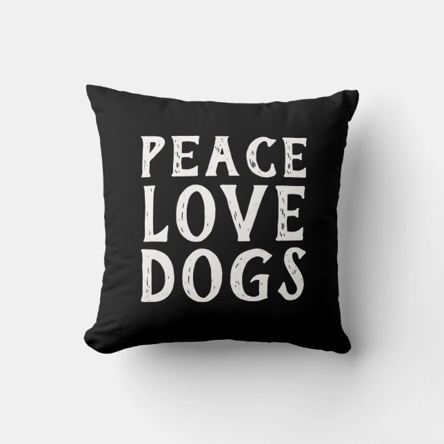 PEACE LIEBE HUNGS Typografie | Kissen (Vorderseite)