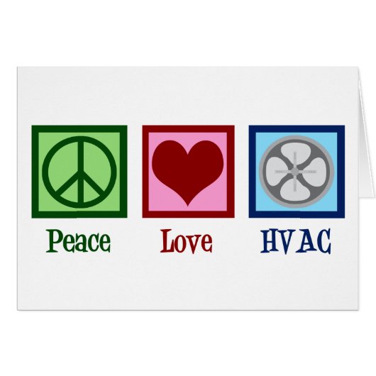 Peace Liebe HVAC Air Conditioning Company Card (Vorderseite (Horizontal))