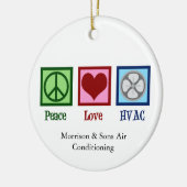 Peace Liebe HVAC Company Custom Christmas Keramik Ornament (Links)