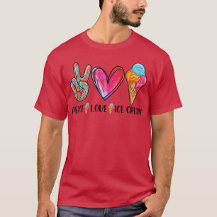 Peace Liebe Ice Creme Niedlich für Girls Teens Wom T-Shirt