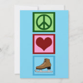 Peace Liebe Ice Skaten Feiertagskarte (Vorderseite)