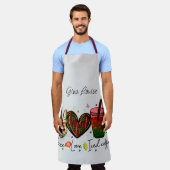 Peace Liebe Iced Coffee Fun Schürze (Getragen)