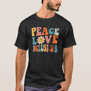 Peace Liebe Inclusion SPED Squad Special Ed Teache T-Shirt