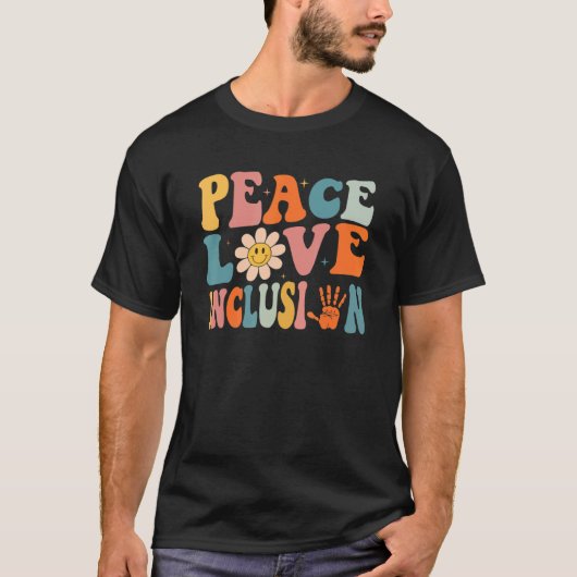 Peace Liebe Inclusion SPED Squad Special Ed Teache T-Shirt (Vorderseite)
