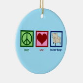Peace Liebe Interior Design Keramik Ornament (Rechts)