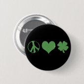 Peace Liebe Irish Button (Vorne & Hinten)