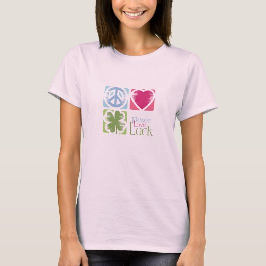 Peace, Liebe & Irish Luck (v.02) T - Shirt (Vorderseite)