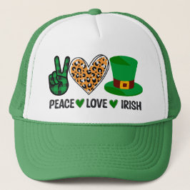 Peace Liebe Irish St Patrick's Day Truckerkappe
