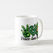 Peace Liebe Irish Tasse - Perfekt für St. Patrick' (VorderseiteRechts)