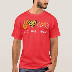 Peace Liebe Jagd Lazy Halloween Kostüm Coole Fis T-Shirt