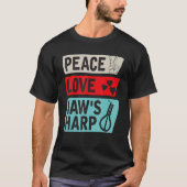 Peace Liebe Jaws Harp Lamellophone Instrument Murc T-Shirt (Vorderseite)